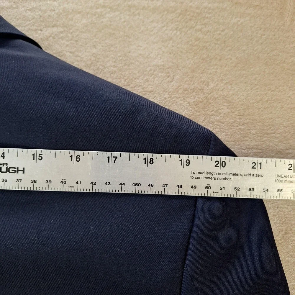 Ralph Lauren Blazer Mens 41R Navy 100% Wool Single Vent Gold Button Jacket